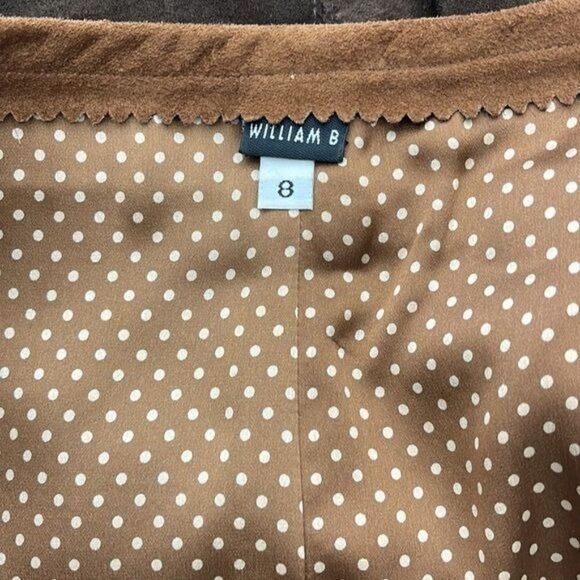 William B. INC 100% Suede / 100 % Silk Skirt Size 8 - Picture 7 of 9